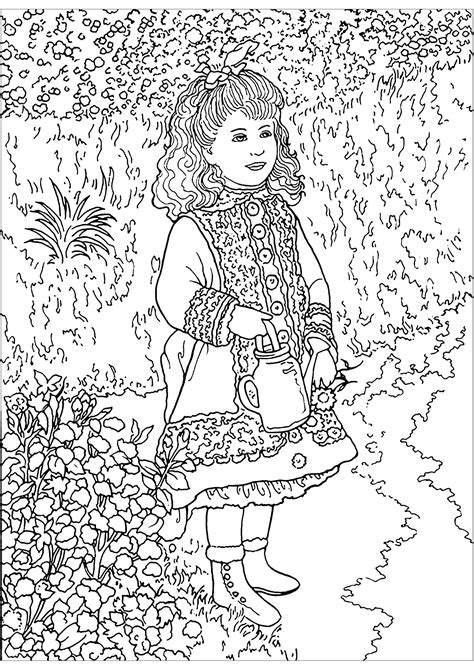 Pierre Auguste Renoir Une Jeune Fille Avec Arrosoir Coloriages