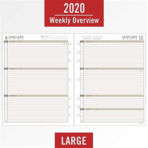 At A Glance 2020 Weekly Planner Refill Day Runner 8 12 X 11 Folio