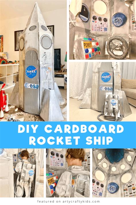 Diy Cardboard Space Ship Spaceship Craft Space Crafts For Kids