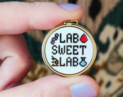 Lab Sweet Lab Pin Enamel Pin Laboratory Lab T Etsy