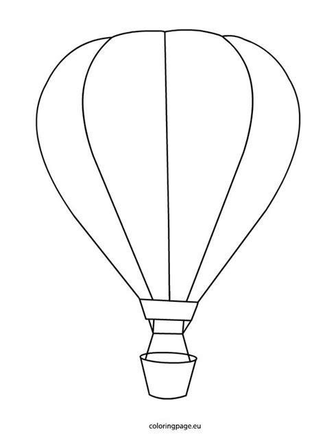 Free Printable Hot Air Balloon Template