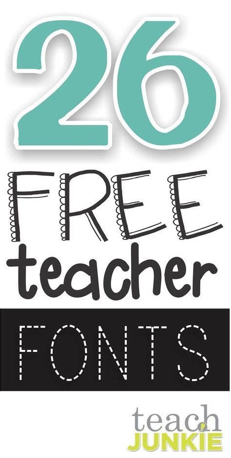 26 Free Fonts For Teachers Teacher Fonts Free Teacher Fonts Teaching