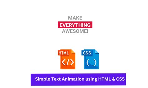 Simple Text Animation Using Html And Css