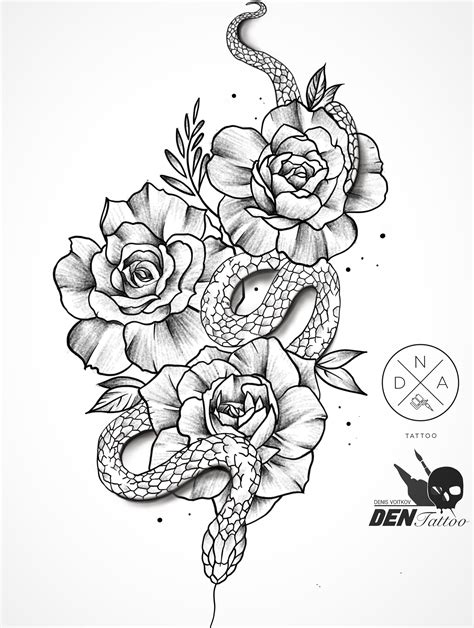 Discover More Than 78 Snake Flower Tattoo Design Super Hot