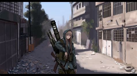 デスクトップ壁紙 銃 長い髪 アニメの女の子 武器 兵士 スクリーンショット PCゲーム 2079x1158 JT42