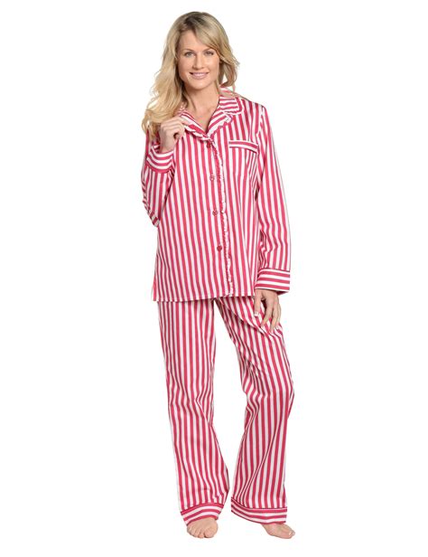 Womens Premium 100 Cotton Poplin Pajama Set With Ruffles Noble Mount