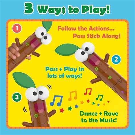 Hey Duggee Press Play And Party Sticky Stick Toy 3 Ways To Play