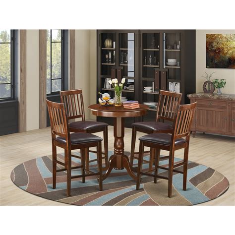 Pub Table Set Pub Table And Dining Chairs Finishmahoganynumber Of
