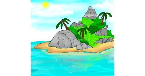 Drawing Of Island By Snowy Drawize Gallery