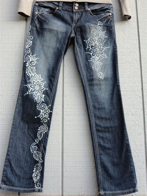 Upcycled Custom Order Hand Bleached Jeans Etsy Bleached Jeans