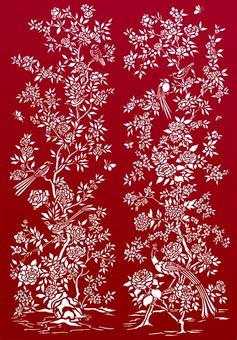 Chinoiserie Stencil 1 And 2 Henny Donovan Motif