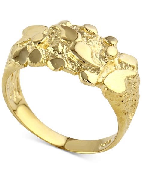 Macys Nugget Statement Ring In 10k Gold In Metallic Lyst