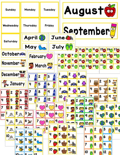 Kindergarten Calendar Classroom Calendar Calendar Time Wall Calendar