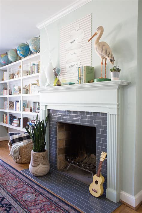 Diy Tile Fireplace Makeover With Peel And Stick Tiles In 2020