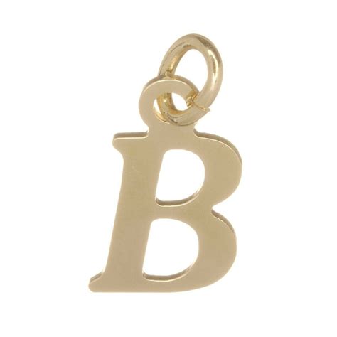 9ct Gold Letter Alphabet Initial Jewellery Pendant Charm A Z 17mm