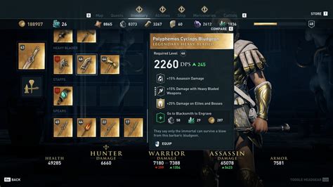 Assassin S Creed Odyssey Legendary Weapons All Locations