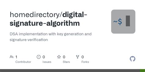 GitHub Homedirectory Digital Signature Algorithm DSA Implementation