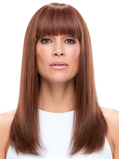 Wigs For Women 100 Hand Tied Auburn Long Straight With Bangs Wigs For