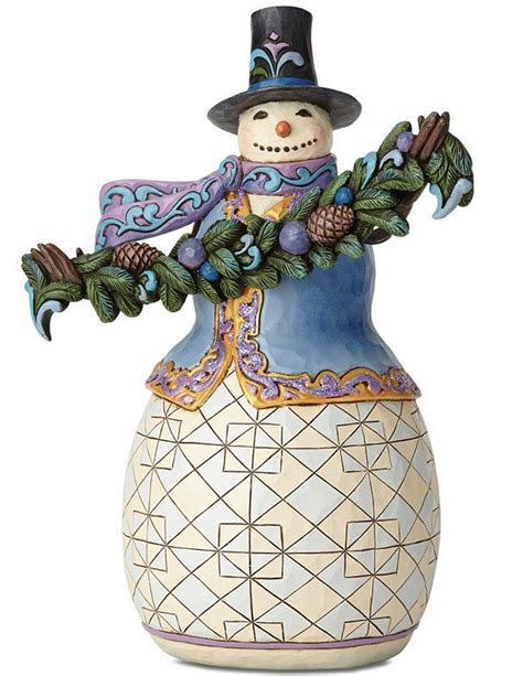 Jim Shore Heartwood Creek Snowman With Evergreen Figurine 4027712