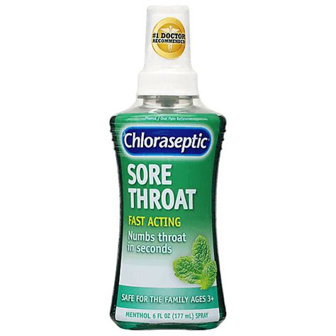 Chloraseptic Sore Throat Menthol Spray 6 Fl Oz Cough Drops Riesbeck