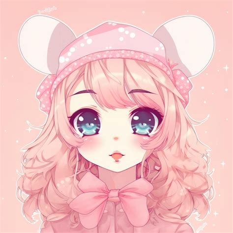 premium photo anime kawaii girl generative ai