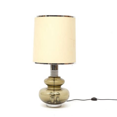 Table Lamp In Smoked Glass By Doria Leuchten 1960s 123633