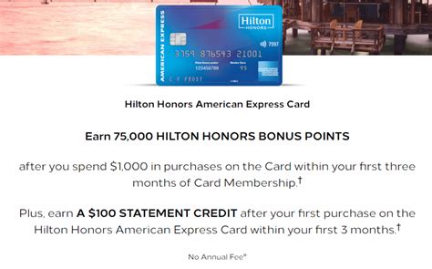 An american express ® credit card with no annual fee offers both convenience and value. American Express Hilton Honors Card No Annual Fee Card: 75,000 Points + $100 Statement Credit ...