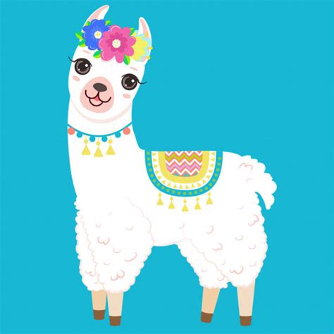 Cute Cartoon Llama Pictures Kawaii Clip Art Vector Images