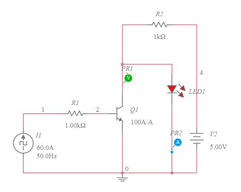Npn Transistor Common Emitter Multisim Live