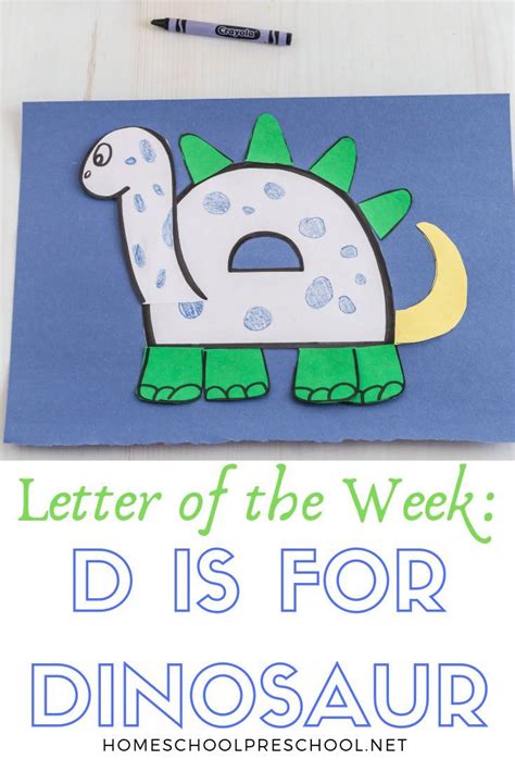 Letter D Dinosaur Craft With Free Printable Template Letter A Crafts