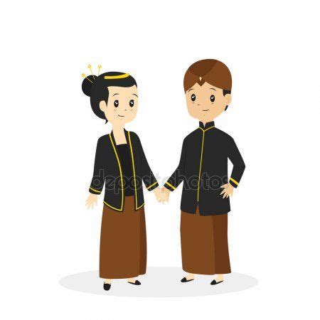 Gambar rumah adat sunda kartun. Javanese Traditional Wedding Dress Vector Illustration ...