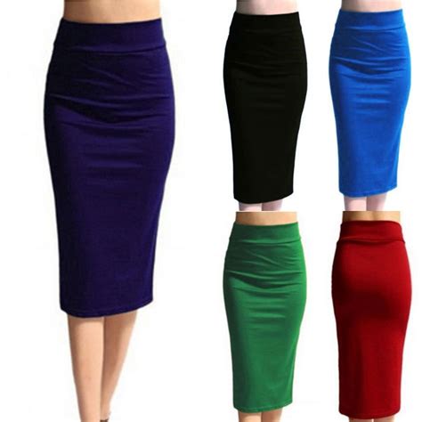 Skirt Mini Bodycon Slim Knee Length High Waist Stretch Sexy Pencil Skirts Jupe Femme Best