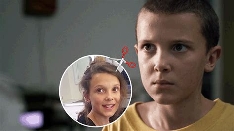 watch the badass moment eleven shaves off all her hair for stranger things popbuzz