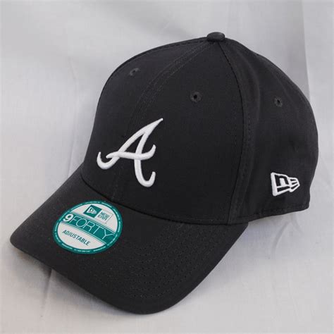 New Era 9forty Cap Atlanta Braves Adjustable Graphite Baseball Hat