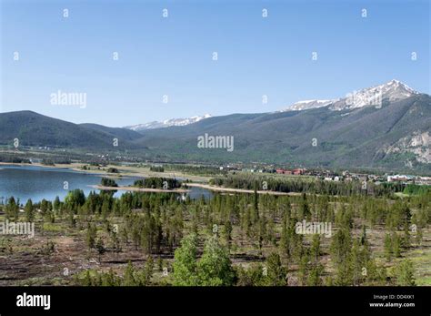 The View From Interstate 70 Over The Dillon Reservoir Looking Towards