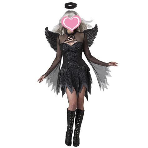 Halloween Devil Costume For Women Sexy Dark Angel Costume Dress With