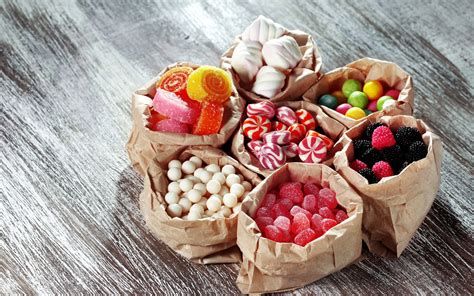 Assorted Sweets Candies Jellies Marshmallows Wallpaper Other