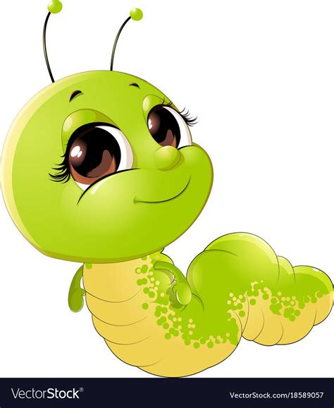 Cartoon Vector Cute Caterpillar For Design Element Download A Free