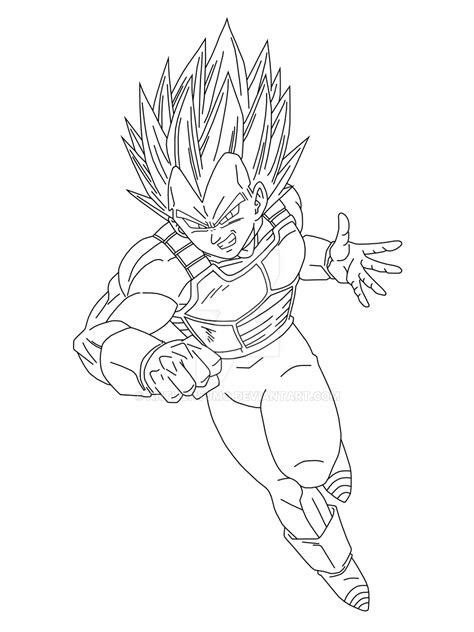 Super Saiyan 2 Vegeta Lineart By Anthonyjmo On Deviantart