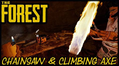The Forest episode 7 : CHAINSAW & CLIMBING AXE! [Modded MP, Progressive
