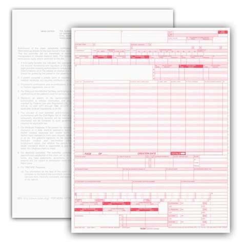 Ub 04 Claim Form Explanation Printable Templates