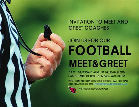 Invite To Meet And Greet Football Coaches Tapinto