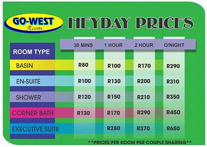 West Rooms Heydays Pricing Prices Za