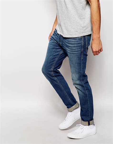 Lyst Diesel Jeans Tepphar 837i Skinny Fit Stretch Light Wash