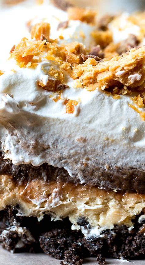 Crush 6 mini butterfingers and fold them into peanut butter mixture. Butterfinger Lush | Recipe | Desserts, Dessert recipes ...