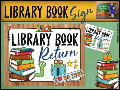Library Book Sign To Return Books Teaching Resources
