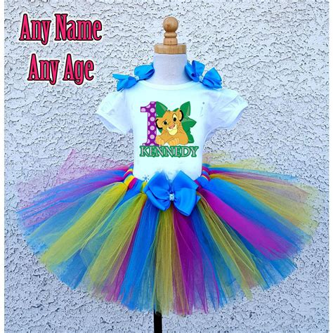 Lion King Rainbow Birthday Outfit Baby Toddler Girl Personalized