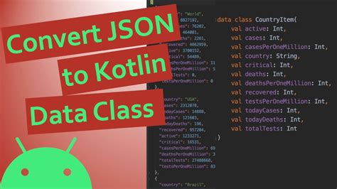 Easily Convert Your Json Into Kotlin Data Class Youtube