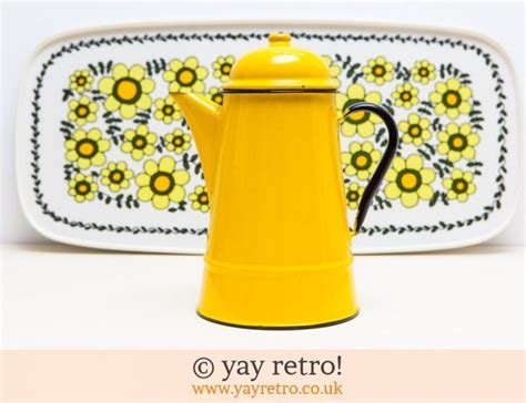 vintage enamel tea and coffee time buy yay retro handmade crochet online arts and crafts shop