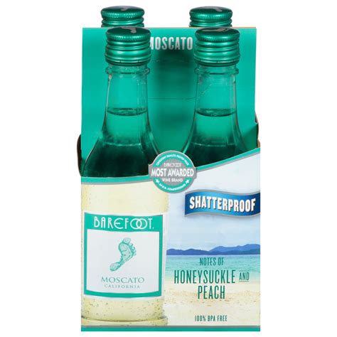 Barefoot Moscato 4 Pack 4 Ct 187 Ml Shipt